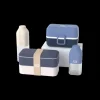 Set lunch box parent/enfant bleu